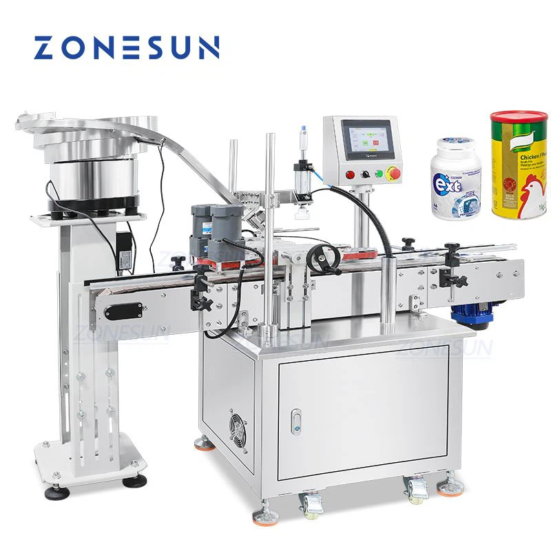 Automatic Cap Feeding And Pressing Machine