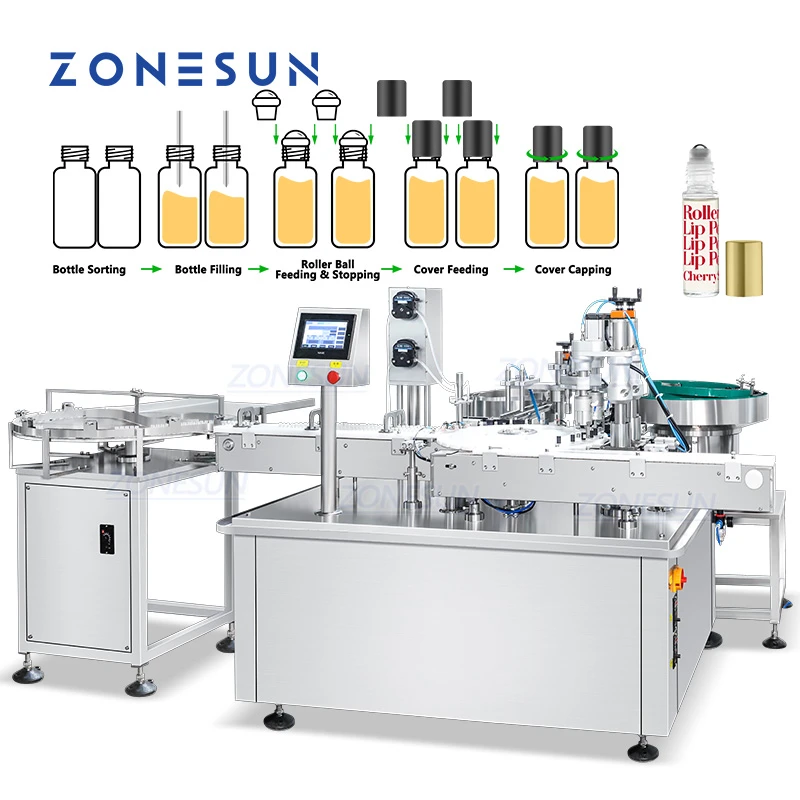 Essential Oil Roller Bottle Filling Capping Machine