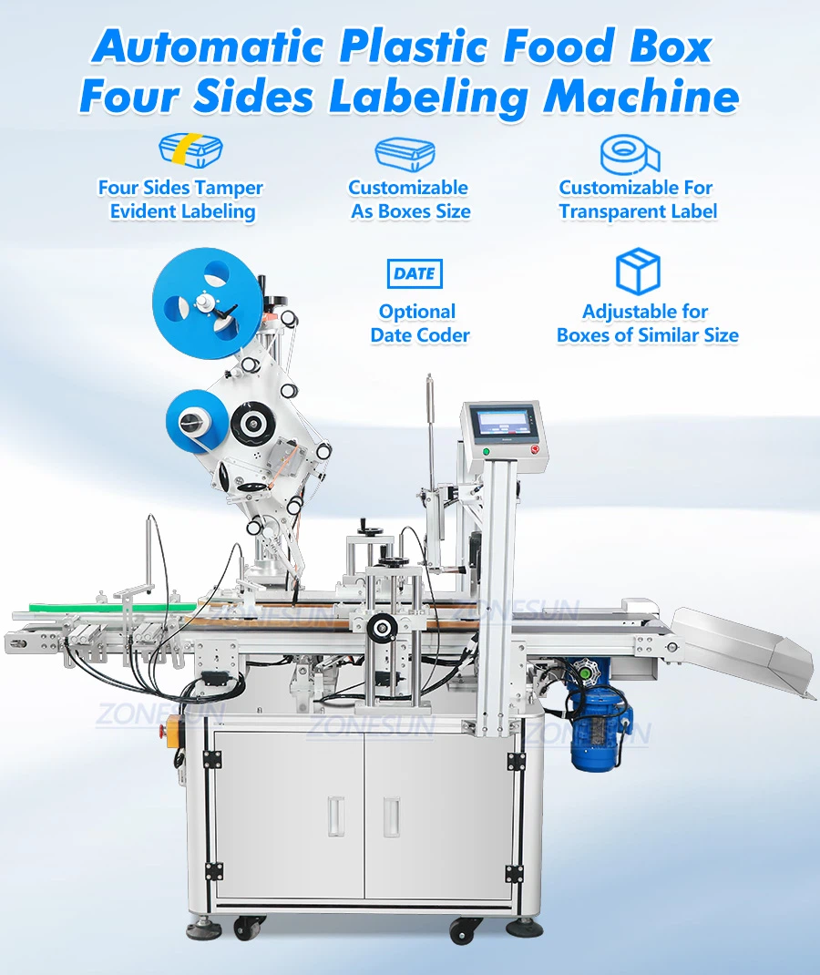 Automatic Wrap Labeler For Food Boxes Automatic Wrap Labeler For Food Boxes
