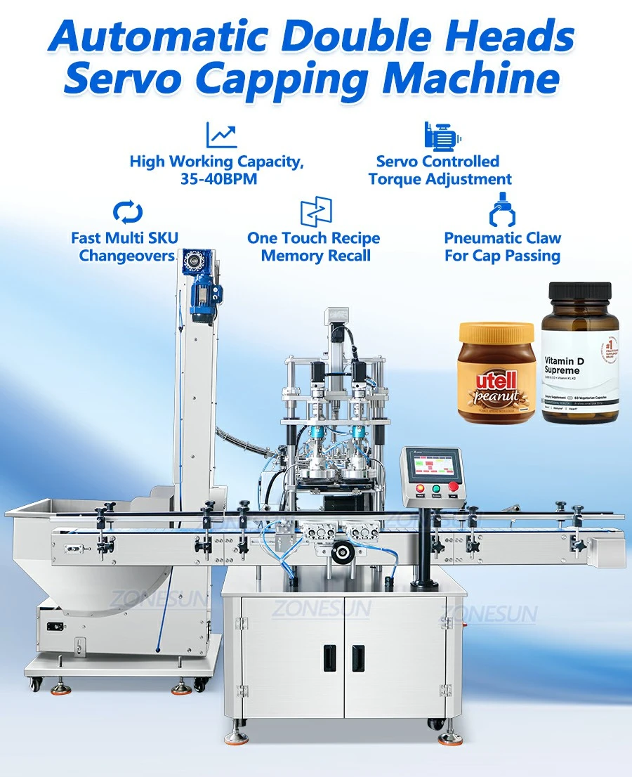Automatic Double Head Servo Screw Capping Machine Automatic Double Head Servo Screw Capping Machine