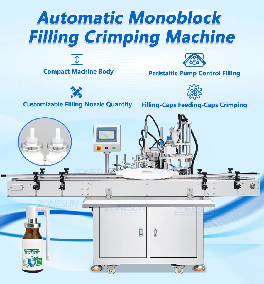 Automatic Oral Spray Bottle Filling Capping Machine Automatic Oral Spray Bottle Filling Capping Machine
