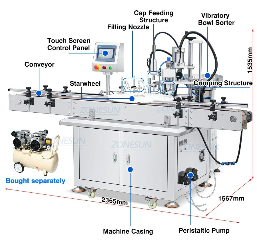Oral Spray Bottle Filling Capping Machine Oral Spray Bottle Filling Capping Machine
