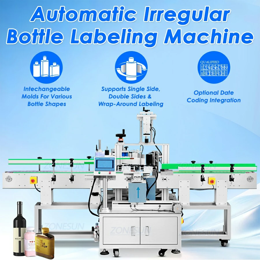 Automatic Label Applicator For Square And Round Containers Automatic Label Applicator For Square And Round Containers
