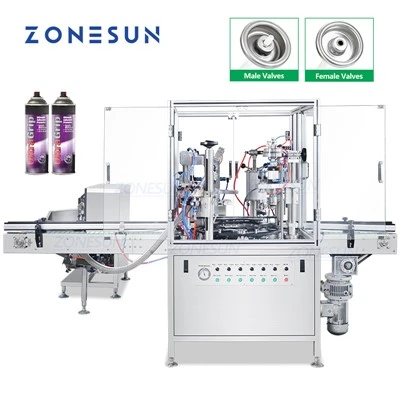 Industrial Aerosol Can Filling And Sealing Machine