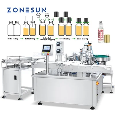 Essential Oil Roller Bottle Filling Capping Machine