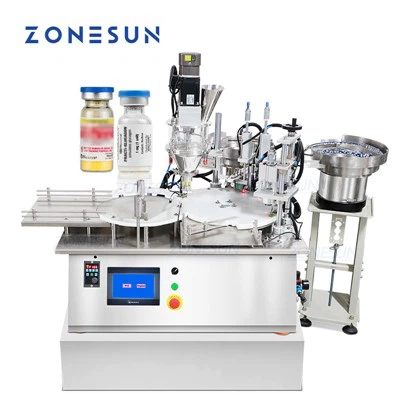 Tabletop Powder Vial Filling Sealing Machine