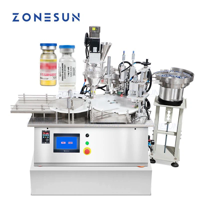 Tabletop Powder Vial Filling Sealing Machine